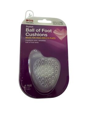 4/$40 CVS Health Stylish Ball of Foot Cushions - Clear